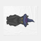 Couverture Polaire Sorcière de chat (Devant (Horizontal))