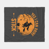 Couverture Polaire Sorcière d'Halloween Drive Stick Graphique_1 (Devant (Horizontal))