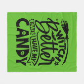 Couverture Polaire Sorcière Il Vaut Mieux Avoir Mon Bonbon (Devant (Horizontal))