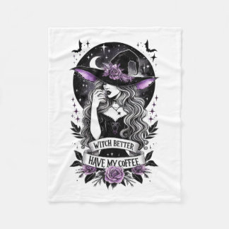 Couverture Polaire Sorcière Il Vaut Mieux Avoir Mon Café Sorcière Drô