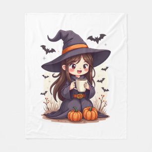 Couverture Polaire Sorcière Pumpkin Spice � Chemise de café Halloween
