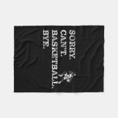 Couverture Polaire Sorry Can't Basketball Bye - Funny Player (Devant (Horizontal))