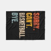 Couverture Polaire Sorry Can't Basketball Bye Retro Basketball Player (Devant (Horizontal))