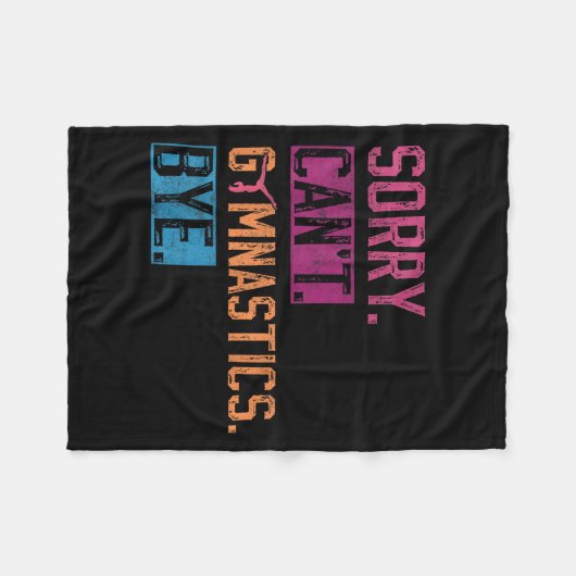 Couverture Polaire Sorry Can't Gymnastics Bye Funny Gymnastics Player (Devant (Horizontal))