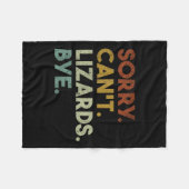 Couverture Polaire Sorry Can't Lizards Bye Funny Lizard (Devant (Horizontal))