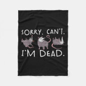 Couverture Polaire Sorry Can't Ssum Dead Funny Ossum Fake Death Trash (Devant)