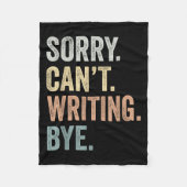 Couverture Polaire Sorry Can't Writing Bye Funny Writing Lovers (Devant)