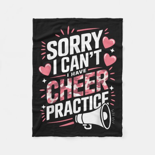 Couverture Polaire Sorry I Can't I Have Cheer Practice Cheerleader (Devant)