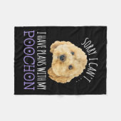 Couverture Polaire Sorry I Can't I Have Plans Bichon Odle Ochon Puppy (Devant (Horizontal))