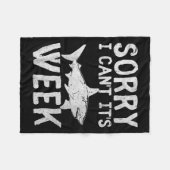 Couverture Polaire Sorry I Can't It's Week 2025 Funny Shark Lover Awa (Devant (Horizontal))