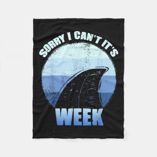 Couverture Polaire Sorry I Can't It's Week Funny Shark Gift (Devant)