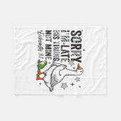 Couverture Polaire Sorry I'm Late His-timing Not Mine Praying Goose C (Devant (Horizontal))