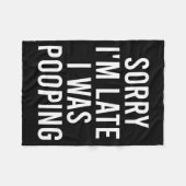 Couverture Polaire Sorry I'm Late I Was Ong Funny  (Devant (Horizontal))