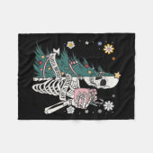 Couverture Polaire Sorta effrayant joyeux sorta noël squelette de l'a (Devant (Horizontal))