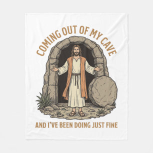 Couverture Polaire Sortir de ma grotte drôle chrétien vintage shirt