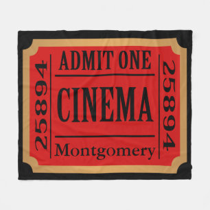 Couverture Polaire Souche de billet à la maison de film de cinéma
