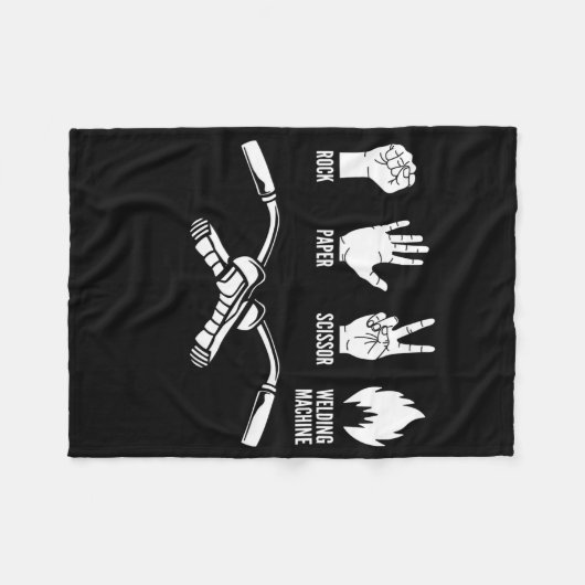 Couverture Polaire Soudure à souder à ciseaux de papier-roche (Devant (Horizontal))