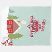 Couverture Polaire Souhaitez-vous Joyeux Noël Design typographique (Devant (Horizontal))