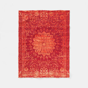 Couverture Polaire Souk couché de soleil : Motif marocain d'Orange Ma