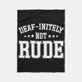 Couverture Polaire Sourd Initely Pas Rude Amusement Sourd