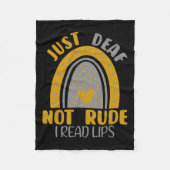 Couverture Polaire Sourd Pas Rude Arc-en-ciel Sourde Sensibilisation  (Devant)