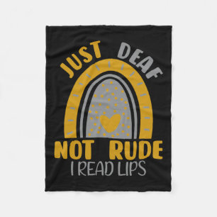 Couverture Polaire Sourd Pas Rude Arc-en-ciel Sourde Sensibilisation