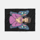 Couverture Polaire Sourds Sourds de la main de l'Asl Sensibilisation  (Devant (Horizontal))