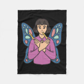 Couverture Polaire Sourds Sourds de la main de l'Asl Sensibilisation (Devant)