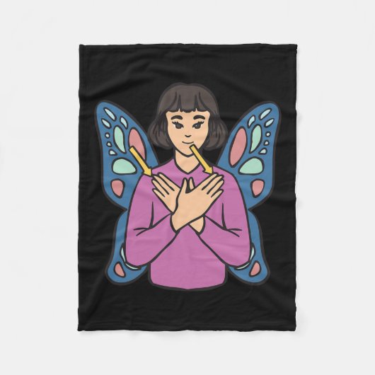 Couverture Polaire Sourds Sourds de la main de l'Asl Sensibilisation  (Devant)