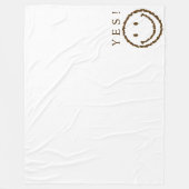 Couverture Polaire Souriez avec des haricots au café (Devant)