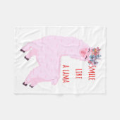 Couverture Polaire Souriez comme un lama (Devant (Horizontal))