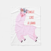 Couverture Polaire Souriez comme un lama (Devant)