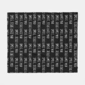 Couverture Polaire Souriez, Jésus vous aime Noir et Blanc (Devant (Horizontal))