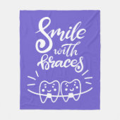 Couverture Polaire Sourire avec les dents de sourire des croisillons (Devant)