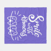 Couverture Polaire Sourire avec les dents de sourire des croisillons (Devant (Horizontal))