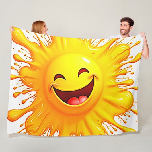 Couverture Polaire Sourires de soleil : Explosion de joie (En situation)