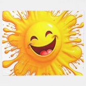 Couverture Polaire Sourires de soleil : Explosion de joie (Devant (Horizontal))