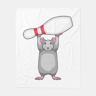 Couverture Polaire Souris à Bowling avec épingle de Bowling