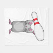 Couverture Polaire Souris à Bowling avec épingle de Bowling (Devant (Horizontal))
