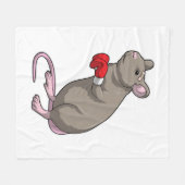 Couverture Polaire Souris à Boxing avec gants de Boxing (Devant (Horizontal))