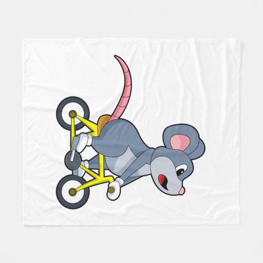 Couverture Polaire Souris avec vélo (Devant (Horizontal))