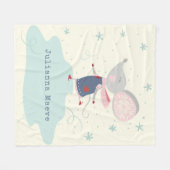 Couverture Polaire Souris de glace Whimsical Nom de vacances Personna (Devant (Horizontal))