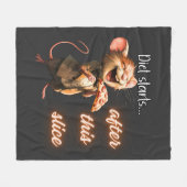 Couverture Polaire Souris de régime pizza drôle ✨ (Devant (Horizontal))