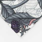 Couverture Polaire Souris et mûres sur blanc (Coin)