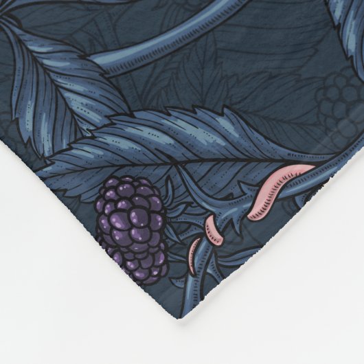 Couverture Polaire Souris et mûres sur la marine (Coin)