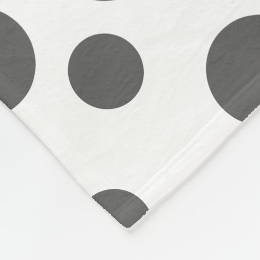 Couverture Polaire Souris mignonne sur points gris/blancs, personnali (Coin)