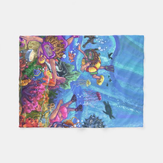 Couverture Polaire Sous la mer (Devant (Horizontal))