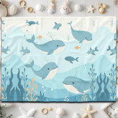 Couverture Polaire Sous la mer Baleines et poissons