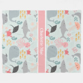 Couverture Polaire Sous le Motif Sea Friends (Devant (Horizontal))