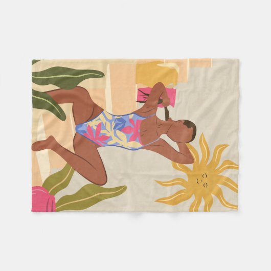 Couverture Polaire Sous le soleil souriant (Devant (Horizontal))